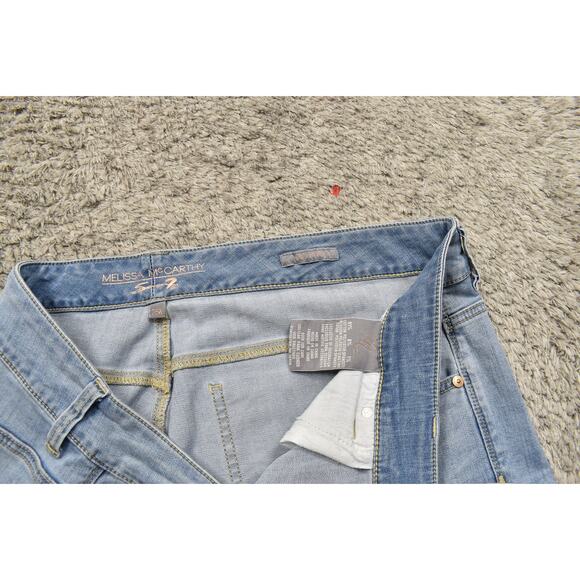 Melissa McCarthy Seven7 Jeans 26W Blue Straight Plus Girlfriend Stretch Fabric - Picture 9 of 9